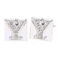 Vittorio Vico Rhinestone Initial Cufflinks in Gift Box