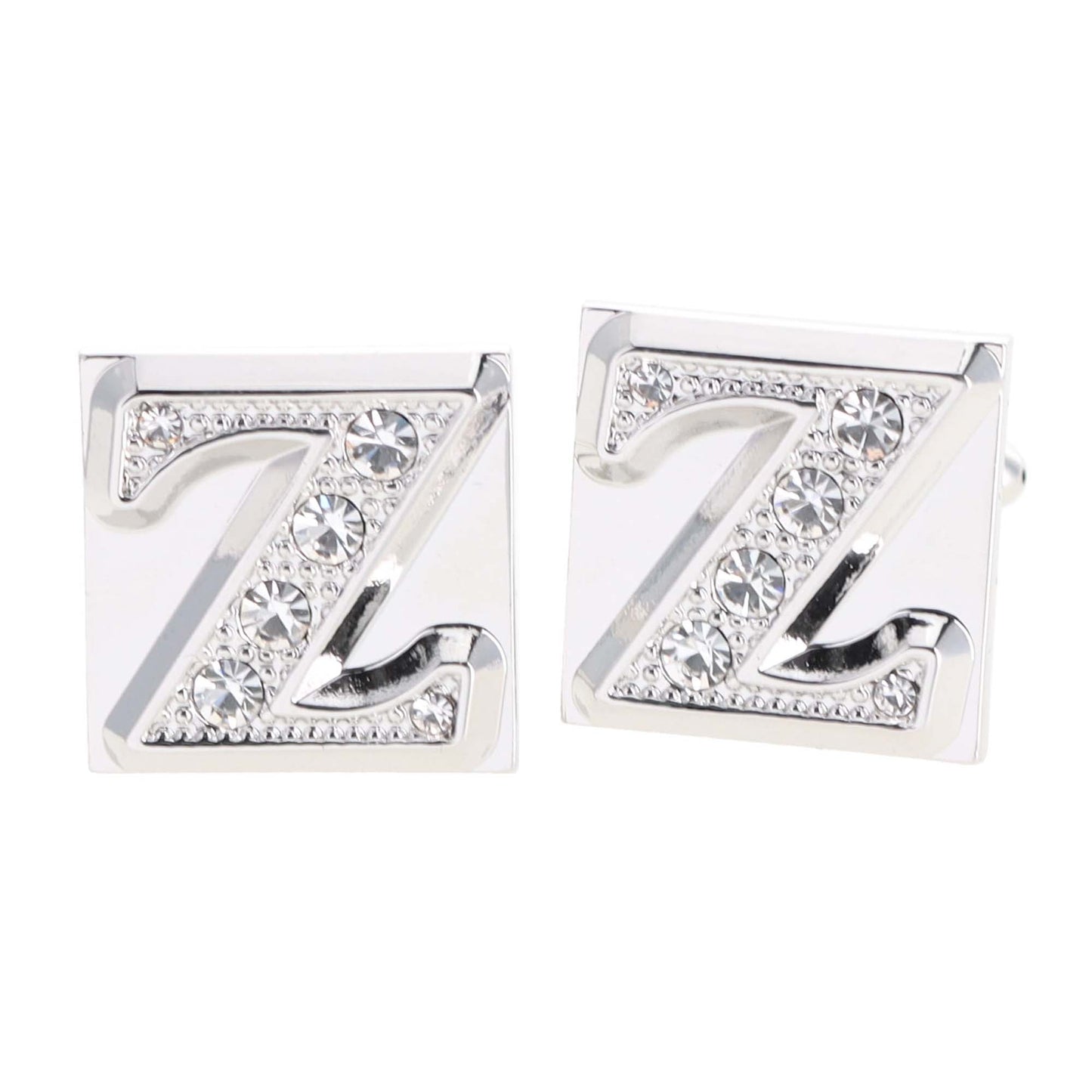 Vittorio Vico Rhinestone Initial Cufflinks in Gift Box