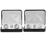 Vittorio Vico Bling Initial Cufflinks & Tie Tack Set: A to Z by Classy Cufflinks