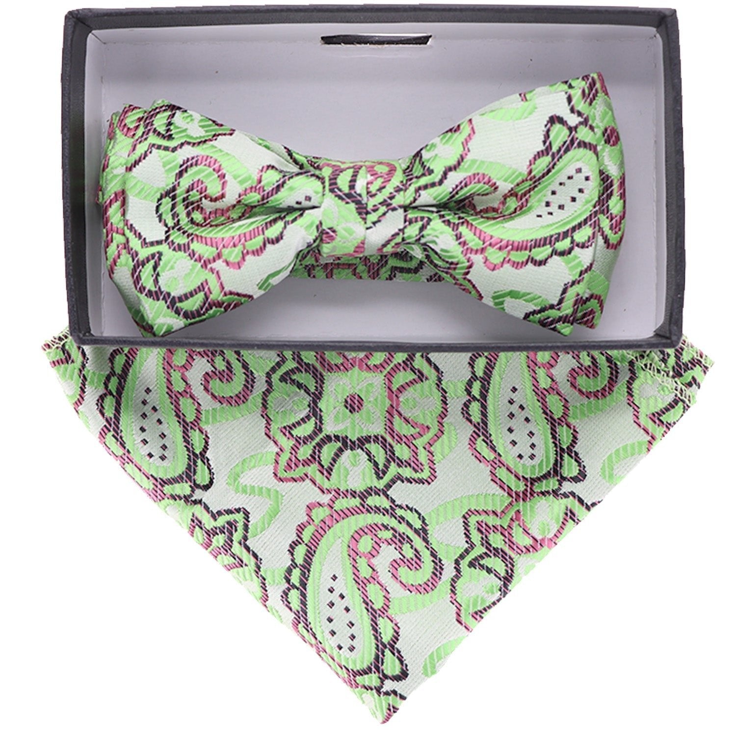 Vittorio Farina Boy's Designer Floral Print Print Bow Tie & Pocket Square by Classy Cufflinks - kbh-039 - Classy Cufflinks