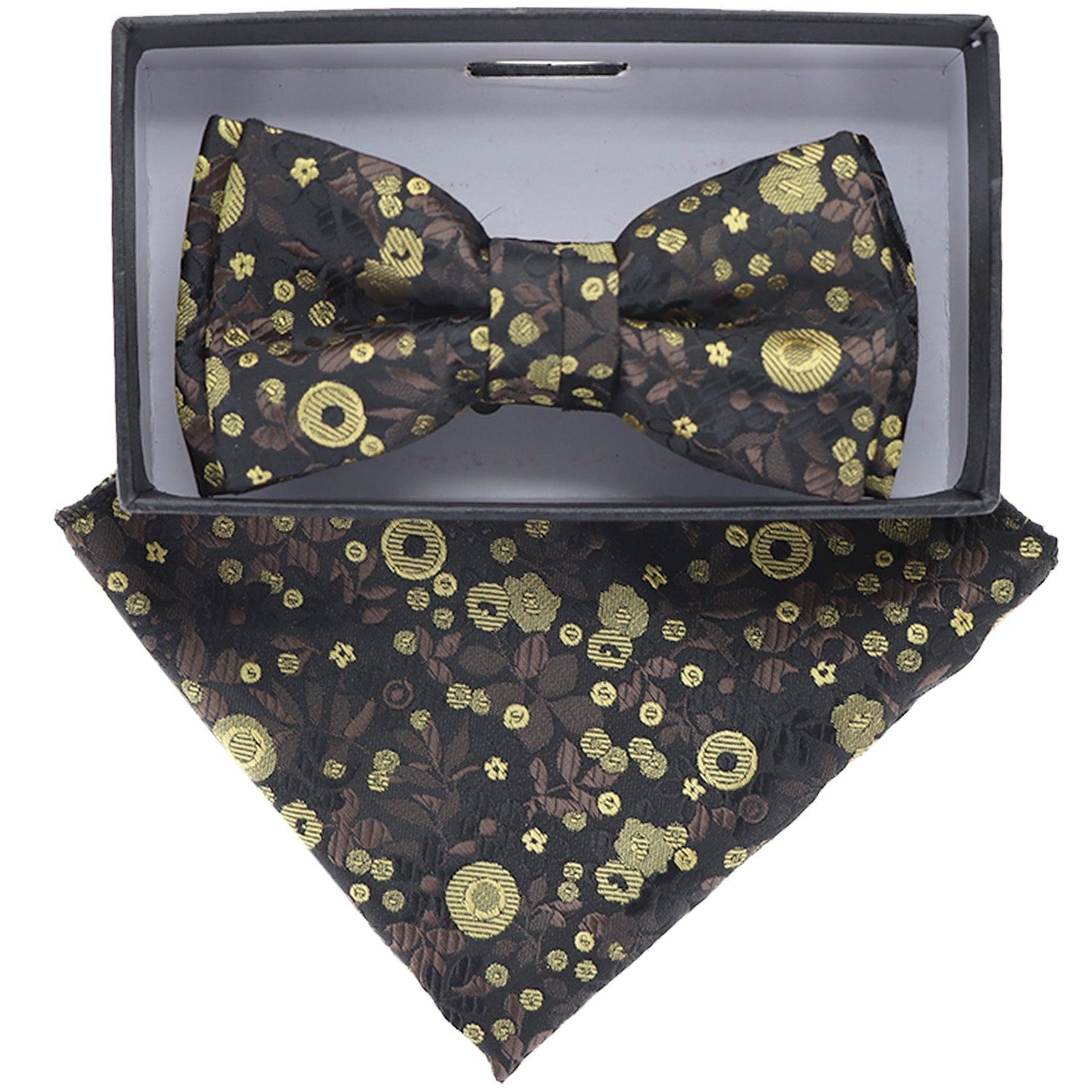 Vittorio Farina Boy's Designer Floral Print Print Bow Tie & Pocket Square by Classy Cufflinks - KBH-067 - Classy Cufflinks