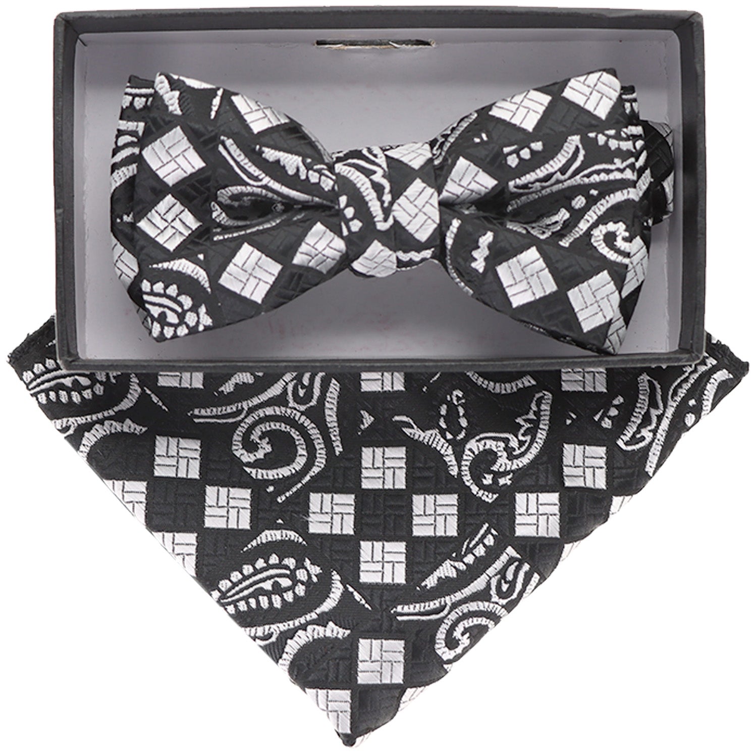 Vittorio Farina Boy's Designer Floral Print Print Bow Tie & Pocket Square by Classy Cufflinks - KBH-069 - Classy Cufflinks