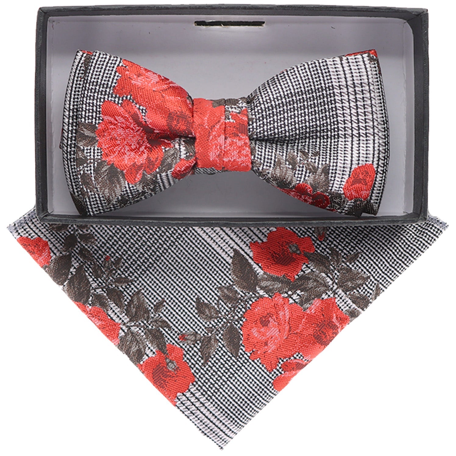 Vittorio Farina Boy's Designer Floral Print Print Bow Tie & Pocket Square by Classy Cufflinks - KBH-073 - Classy Cufflinks