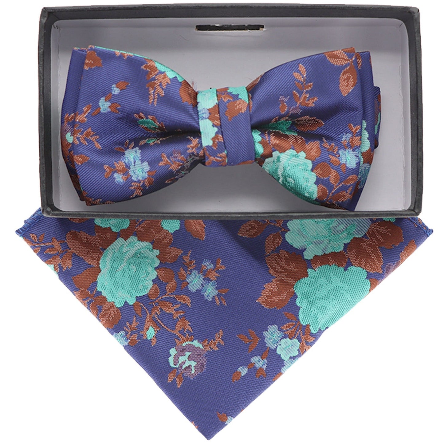 Vittorio Farina Boy's Designer Floral Print Print Bow Tie & Pocket Square by Classy Cufflinks - KBH-084 - Classy Cufflinks