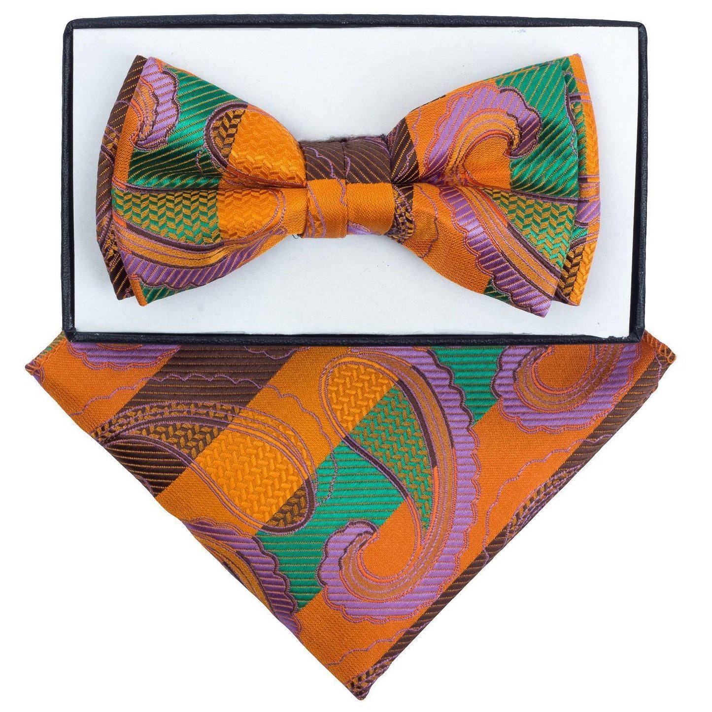 Vittorio Farina Boy's Designer Floral Print Print Bow Tie & Pocket Square by Classy Cufflinks - KBH-1007 - Classy Cufflinks