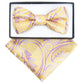 Vittorio Farina Boy's Floral Print Design Bow Tie & Pocket Square in Gift Box