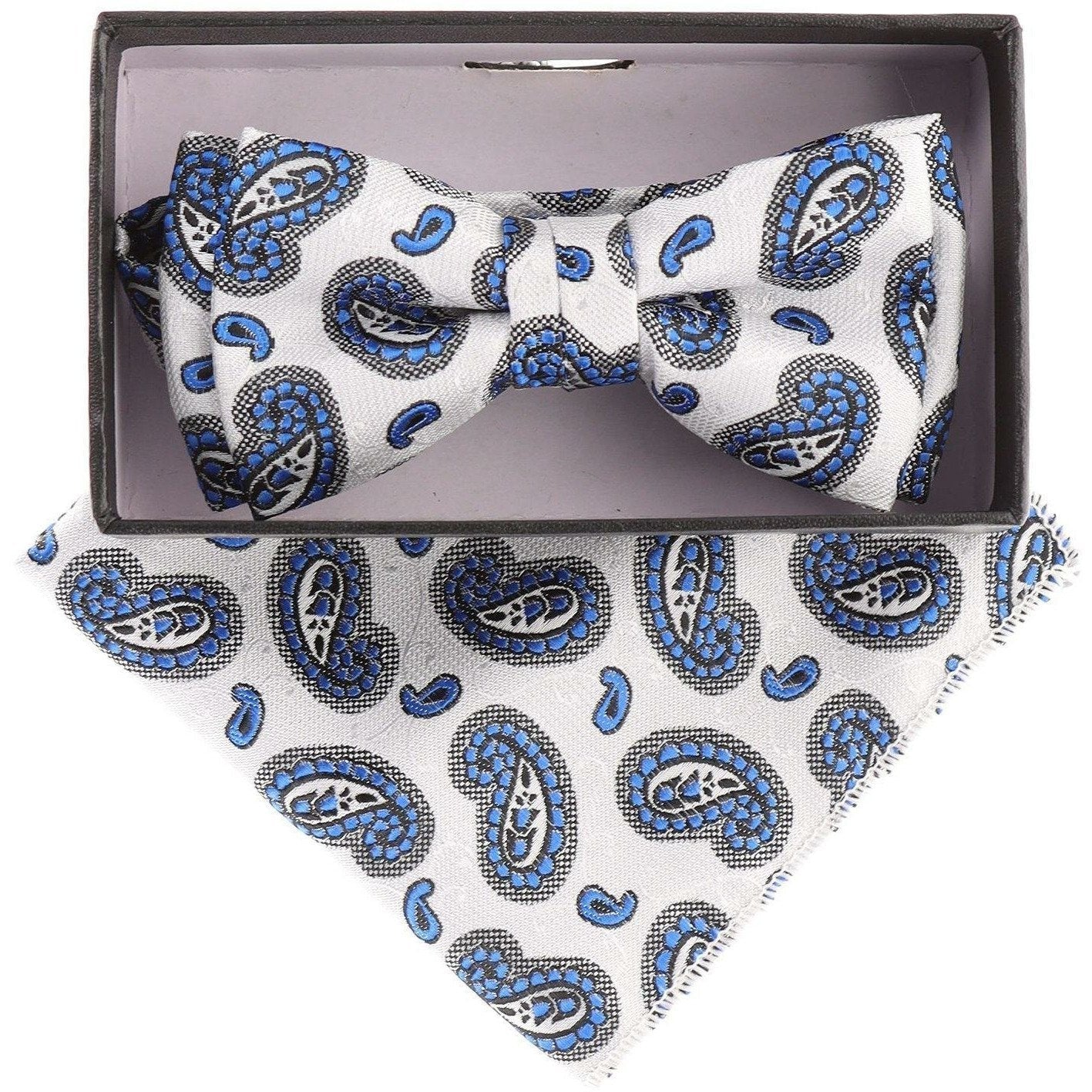 Vittorio Farina Boy's Designer Floral Print Print Bow Tie & Pocket Square by Classy Cufflinks - KBH-21005 - Classy Cufflinks