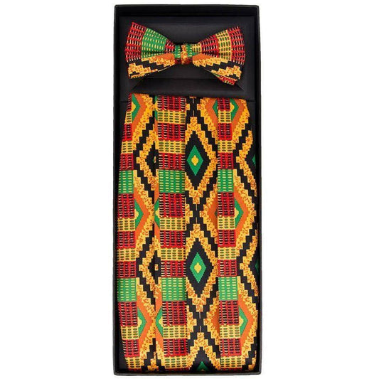 Vittorio Farina Kente Cummerbund and Bow Tie Set by Classy Cufflinks - kente-cummerbund - Classy Cufflinks