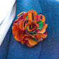 Vittorio Vico Men's Formal Kente Flower Lapel Pin - LAPEL - F - KENTE_142kente#1 - Classy Cufflinks