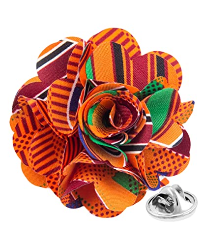 Vittorio Vico Men's Formal Kente Flower Lapel Pin - LAPEL - F - KENTE_142kente#1 - Classy Cufflinks