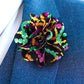 Vittorio Vico Men's Formal Mardi Gras Flower Lapel Pin - LAPEL - F - MARDI_143mardigrasbeads - Classy Cufflinks