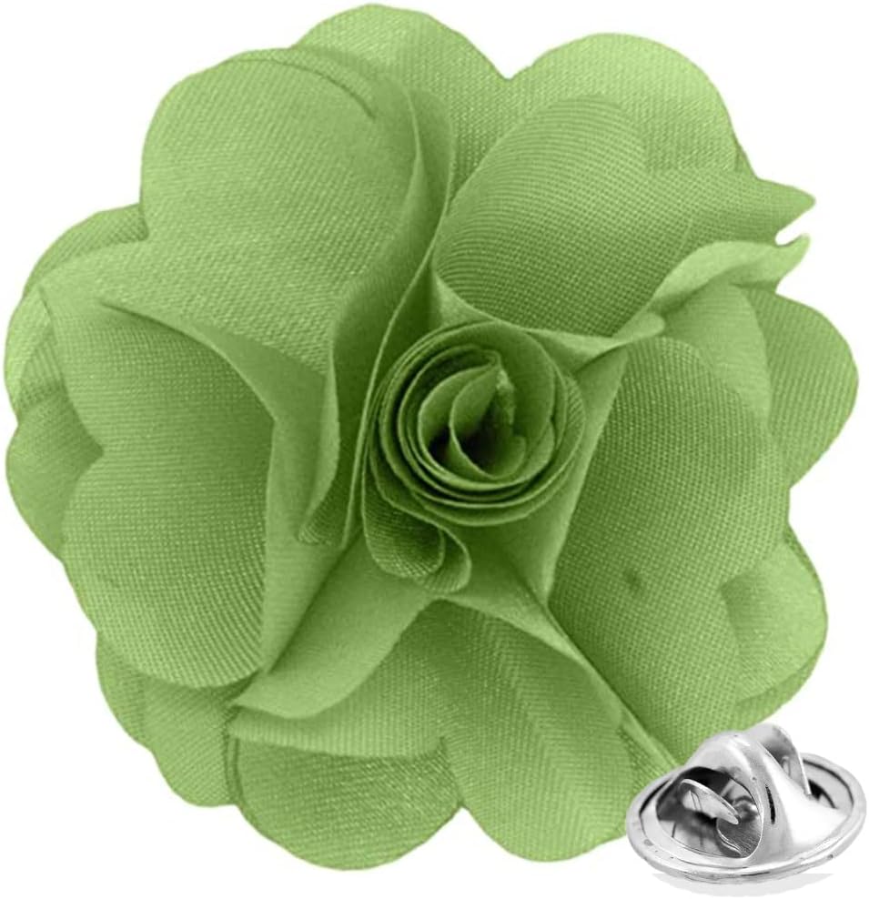 Vittorio Vico Men's Formal Solid Flower Lapel Pin: Flower Pin Suit Accessories Pins for Suit or Tuxedo - lapelsolid-17sage - Classy Cufflinks