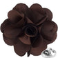 Vittorio Vico Men's Formal Solid Flower Lapel Pin: Flower Pin Suit Accessories Pins for Suit or Tuxedo - lapelsolid-20brown - Classy Cufflinks