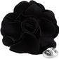 Vittorio Vico Men's Formal Solid Flower Lapel Pin: Flower Pin Suit Accessories Pins for Suit or Tuxedo - lapelsolid-61black - Classy Cufflinks