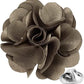 Vittorio Vico Men's Formal Solid Flower Lapel Pin: Flower Pin Suit Accessories Pins for Suit or Tuxedo - lapelsolid-72Taupe - Classy Cufflinks