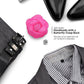 Vittorio Vico Men's Formal Leather Flower Lapel Pin - leather-lapel-hot-pink - Classy Cufflinks