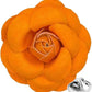 Vittorio Vico Men's Formal Leather Flower Lapel Pin - leather-lapel-orange_V01 - Classy Cufflinks