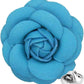 Vittorio Vico Men's Formal Leather Flower Lapel Pin - leather-lapel-turquoise - Classy Cufflinks