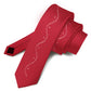 Vittorio Farina Men's Satin Skinny Necktie with Rhinestones - N - SKINNY - R_BURGUNDY - Classy Cufflinks