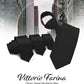 Vittorio Farina Solid Satin Zipper Ties Multipacks - N - ZIPPER - 4_BLACK - Classy Cufflinks