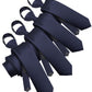 Vittorio Farina Solid Satin Zipper Ties Multipacks - N - ZIPPER - 4_BLUE - Classy Cufflinks