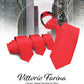 Vittorio Farina Solid Satin Zipper Ties Multipacks - N - ZIPPER - 4_RED - Classy Cufflinks