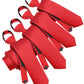 Vittorio Farina Solid Satin Zipper Ties Multipacks - N - ZIPPER - 4_RED - Classy Cufflinks