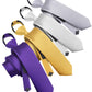 Vittorio Farina Solid Satin Zipper Ties Multipacks - N - ZIPPER - 4_SPRING1 - Classy Cufflinks