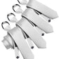 Vittorio Farina Solid Satin Zipper Ties Multipacks - N - ZIPPER - 4_WHITE - Classy Cufflinks