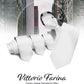 Vittorio Farina Solid Satin Zipper Ties Multipacks - N - ZIPPER - 4_WHITE - Classy Cufflinks