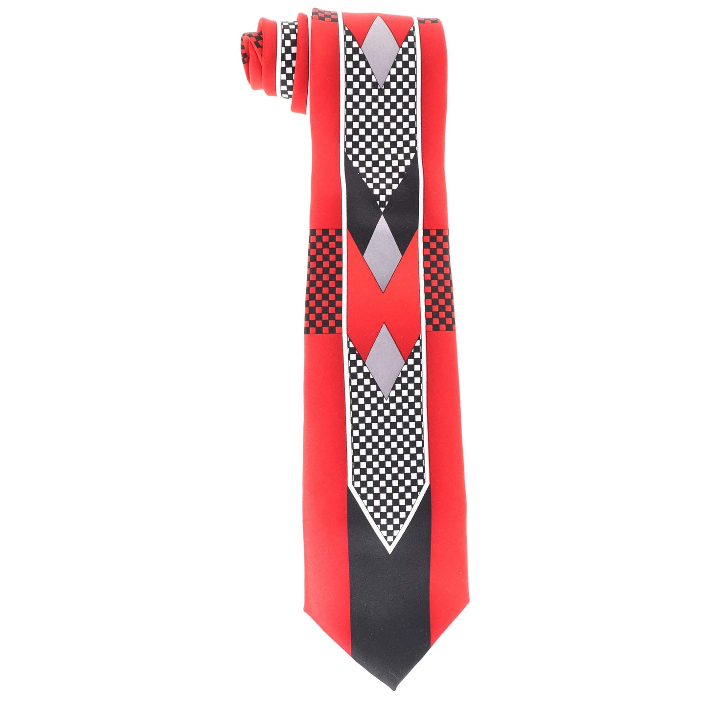 Vittorio Farina Tuxedo Design Satin Necktie & Pocket Square