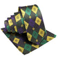 Vittorio Farina Mardi Gras Necktie & Handkerchief - NH - MG_MARDI #2 - Classy Cufflinks