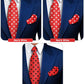 Vittorio Farina Polka Dot Necktie & Pocket Square Multipacks - NH-PD-3_RED - Classy Cufflinks