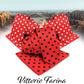 Vittorio Farina Polka Dot Necktie & Pocket Square Multipacks - NH-PD-3_RED - Classy Cufflinks