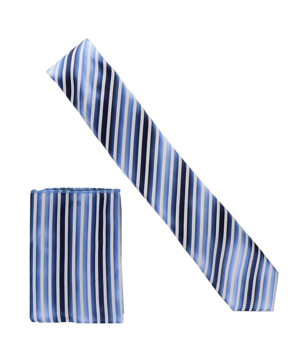 Vittorio Farina Skinny Designer Satin Necktie & Pocket Square - NH - SD - 0031 - Classy Cufflinks