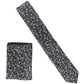 Vittorio Farina Skinny Designer Satin Necktie & Pocket Square - NH - SD - 0037 - Classy Cufflinks