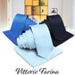 Vittorio Farina Solid Satin Necktie & Pocket Square Multipacks - NH - SOLID - 3_BLUE - Classy Cufflinks