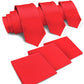 Vittorio Farina Solid Satin Necktie & Pocket Square Multipacks - NH - SOLID - 3_RED - Classy Cufflinks