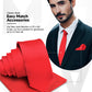 Vittorio Farina Solid Satin Necktie & Pocket Square Multipacks - NH - SOLID - 3_RED - Classy Cufflinks