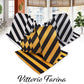 Vittorio Farina Striped Necktie & Pocket Square Multipacks - NH - ST - 3_BLACK - Classy Cufflinks