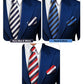 Vittorio Farina Striped Necktie & Pocket Square Multipacks - NH - ST - 3_BLUE - Classy Cufflinks