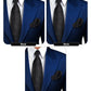 Vittorio Farina Woven Paisley Necktie & Pocket Square Multipacks - NH - WP - 3_BLACK - Classy Cufflinks