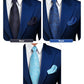 Vittorio Farina Woven Paisley Necktie & Pocket Square Multipacks - NH - WP - 3_BLUE - Classy Cufflinks