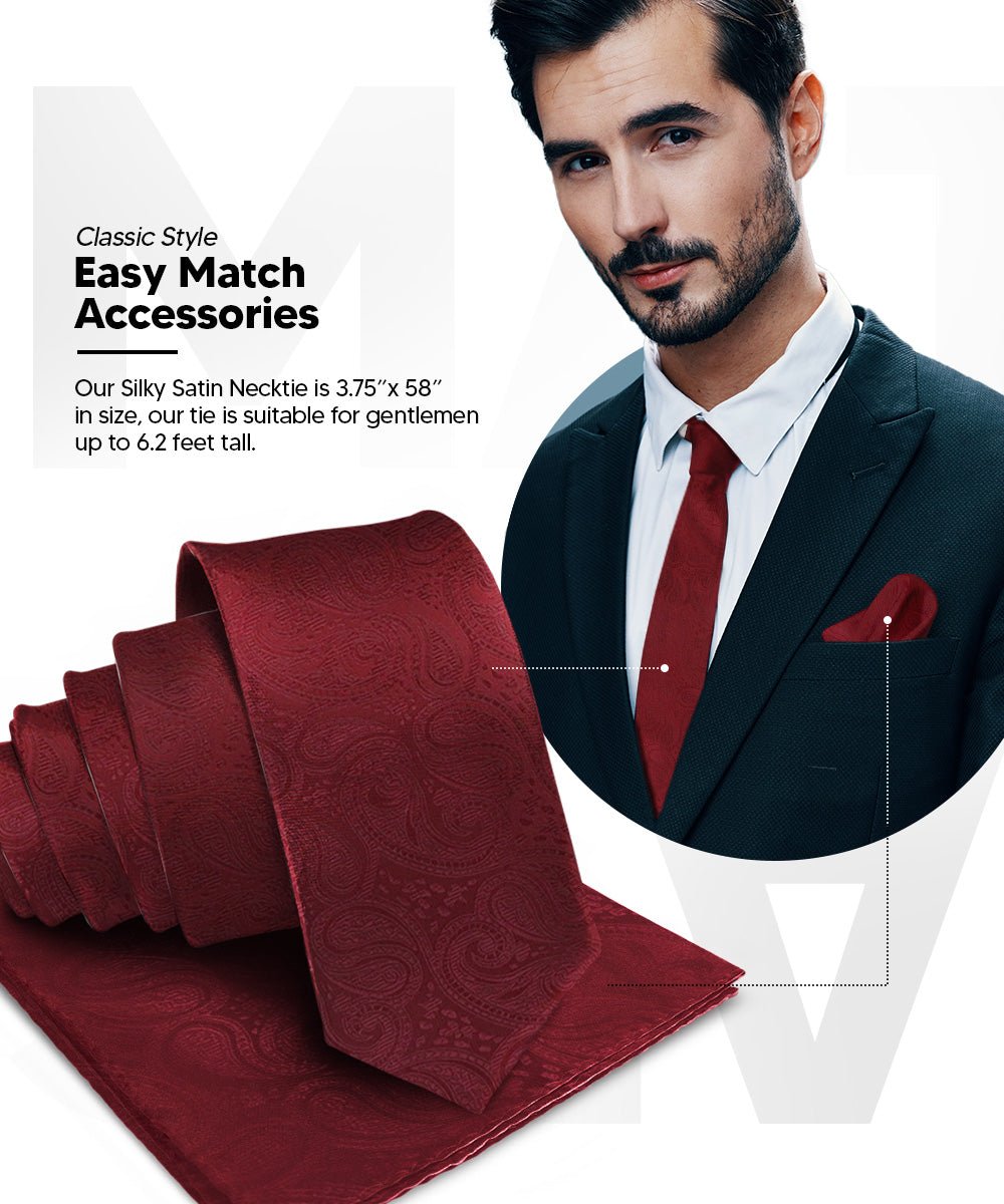 Vittorio Farina Woven Paisley Necktie & Pocket Square Multipacks - NH - WP - 3_FALL1 - Classy Cufflinks