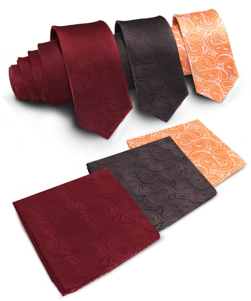 Vittorio Farina Woven Paisley Necktie & Pocket Square Multipacks - NH - WP - 3_FALL1 - Classy Cufflinks