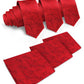 Vittorio Farina Woven Paisley Necktie & Pocket Square Multipacks - NH - WP - 3_RED - Classy Cufflinks