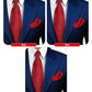 Vittorio Farina Woven Paisley Necktie & Pocket Square Multipacks - NH - WP - 3_RED - Classy Cufflinks