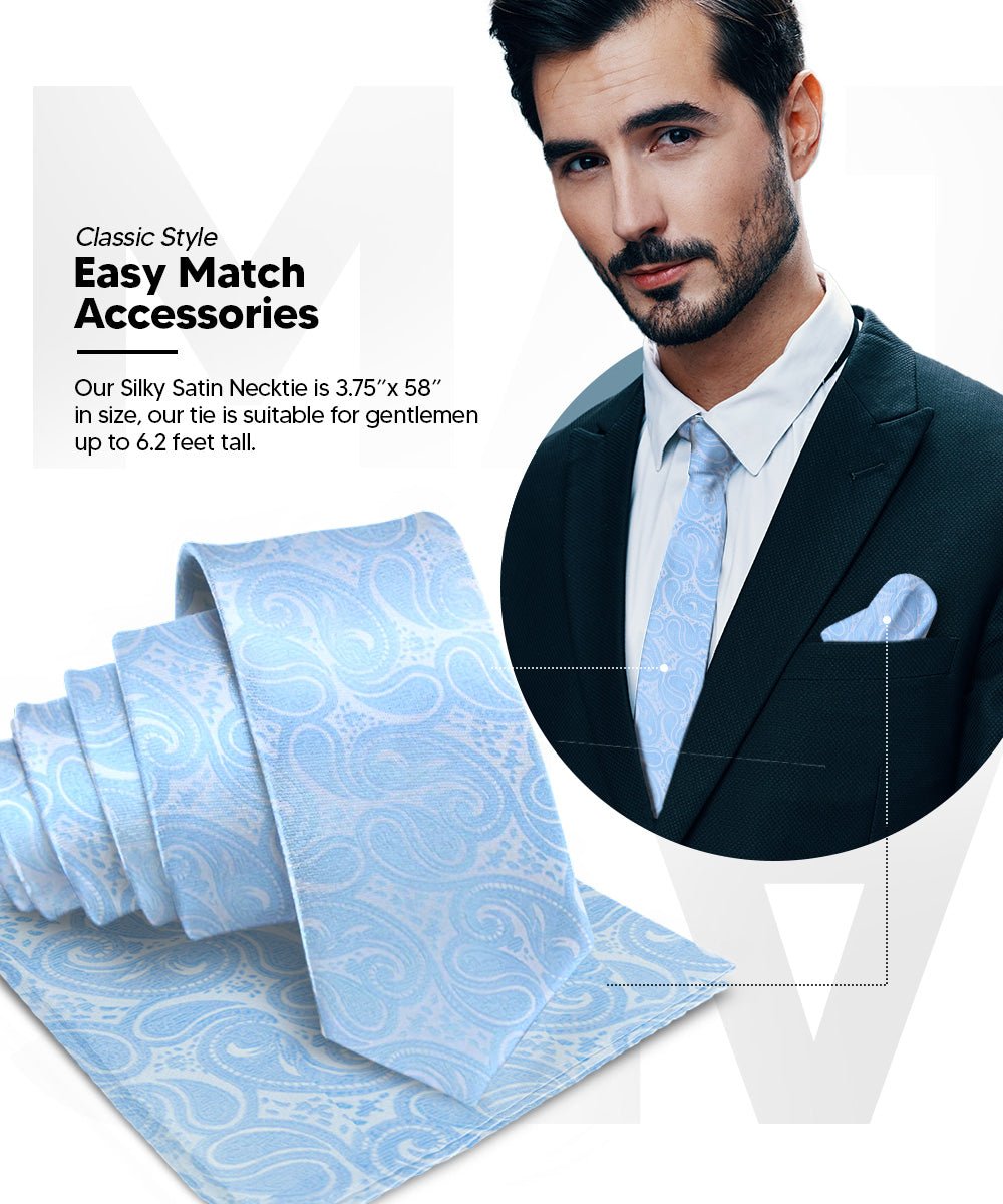 Vittorio Farina Woven Paisley Necktie & Pocket Square Multipacks - NH - WP - 3_SPRING1 - Classy Cufflinks