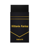 Vittorio Farina Flat Pre - Folded Pocket Square - PS - PREFOLD - FLAT_BLACK - Classy Cufflinks