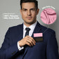 Vittorio Farina Men's Pre - Folded Pocket Square: Flat - PS - PREFOLD - FLAT_PINK - Classy Cufflinks